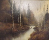 Laura P. Mann Oil/canvas Titled Mountain Brook, 24 X 30, Frame Size Is 32 X 38. Dated 1987.