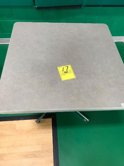 3'x3' Tan Square Pedastal Table