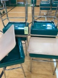 6 Green Adjustable Leg Lift-top Desks