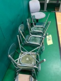 7 Green Cortex Chairs Assorted Sizes, 1 Broken Cortex Chair, Desk Chair