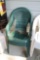 3 Green Plastic Chairs