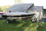 2014 Lund SSV-16, 15' Boat W/ 2003 Mercury 25HP Outboard Motor & 2015 ShoreLand'r Trailer