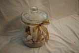 Glass Jar W/ Sand & Shells