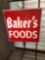 Baker's Food Lighted Sign, Approx. 6'x6'