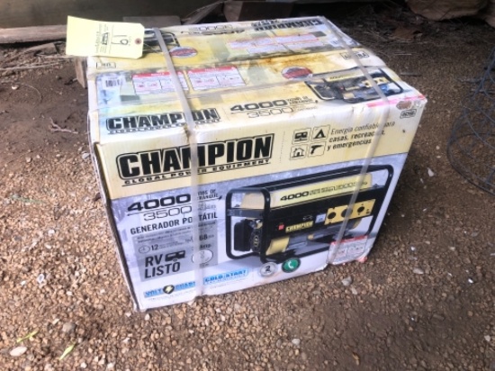 Champion 4000 Starting Watts Generator, New In Box