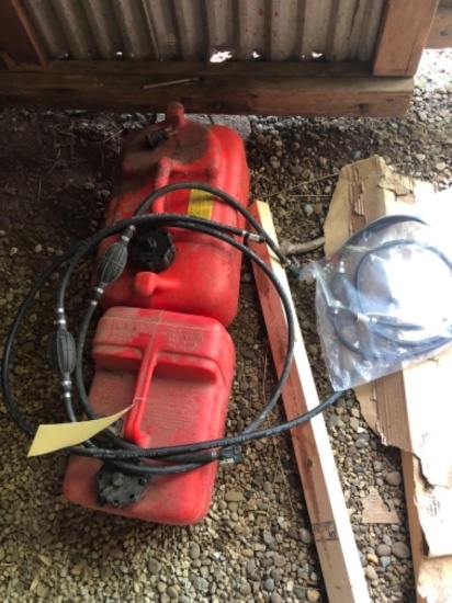 2 Plastic Fuel Tanks With Lines