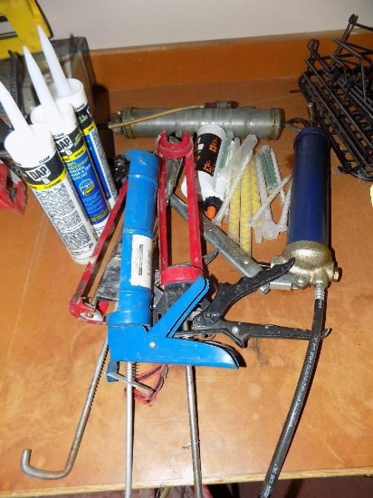 (3) Caulk Guns and Grease Gun