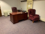 Cherry office desk -reclining chair