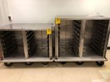 2 Stainless Steel Tray Cabinets on Wheels