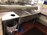 8.5'x8' Stainless Steel U-Shaped Sink and Counter