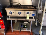 3' Globe Gas Countertop Charbroiler - Stainless Table