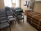 20 Chairs - 12 Rolling Cabinets - Loveseat - Floor Lamps