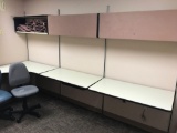 Desks - Shelves - Minifridge - Chairs