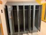 2 gray lockers