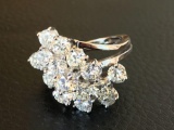 5 1/4 Carat Diamond Waterfall Ring