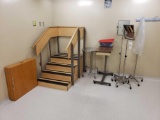 Therapy Stairs - Overbed Table - Rolling Mirror Stands - Flip-Top Trash Cart