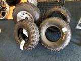 4 Used ATV Tires, 2 w/ Rims