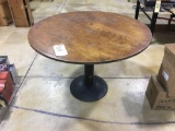 Round Wood Top Table w/ Metal Base