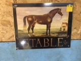 Stable Wood Sign