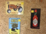 Allis Chalmers C, Orsi, and Tobasco Signs