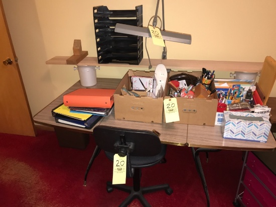 Table - Desk Chair - Office Supplies - Light
