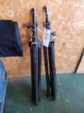 Pair of alum. speaker tripods