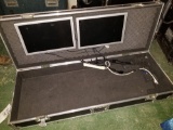 (2) Westinghouse monitors and road case w/ foam, 54