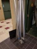 (8) Aluminum poles 18ft w/ steel bases