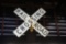 Railroad Crossing metal sign