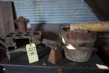 Mini cast-iron stove - Wood bucket - Bell