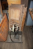 Wood folding chairs - Fireplace tools