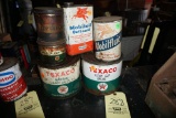 Texaco & Mobiloil cans