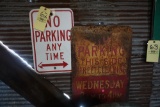 (2) No Parking signs