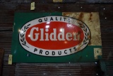 Glidden porcelain sign