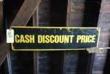 Cash Discount Price sign