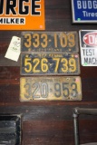 (3) 1920s license plates