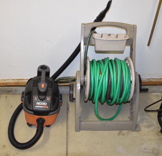 Ridgid Shop Vac & Hose Reel With Hoses