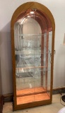 Contemporary Flat-Wall Lighted Curio Cabinet