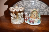 Joseph & Empire Limited Edition Windup Carousel And Christmas Wonderland Snow Globe