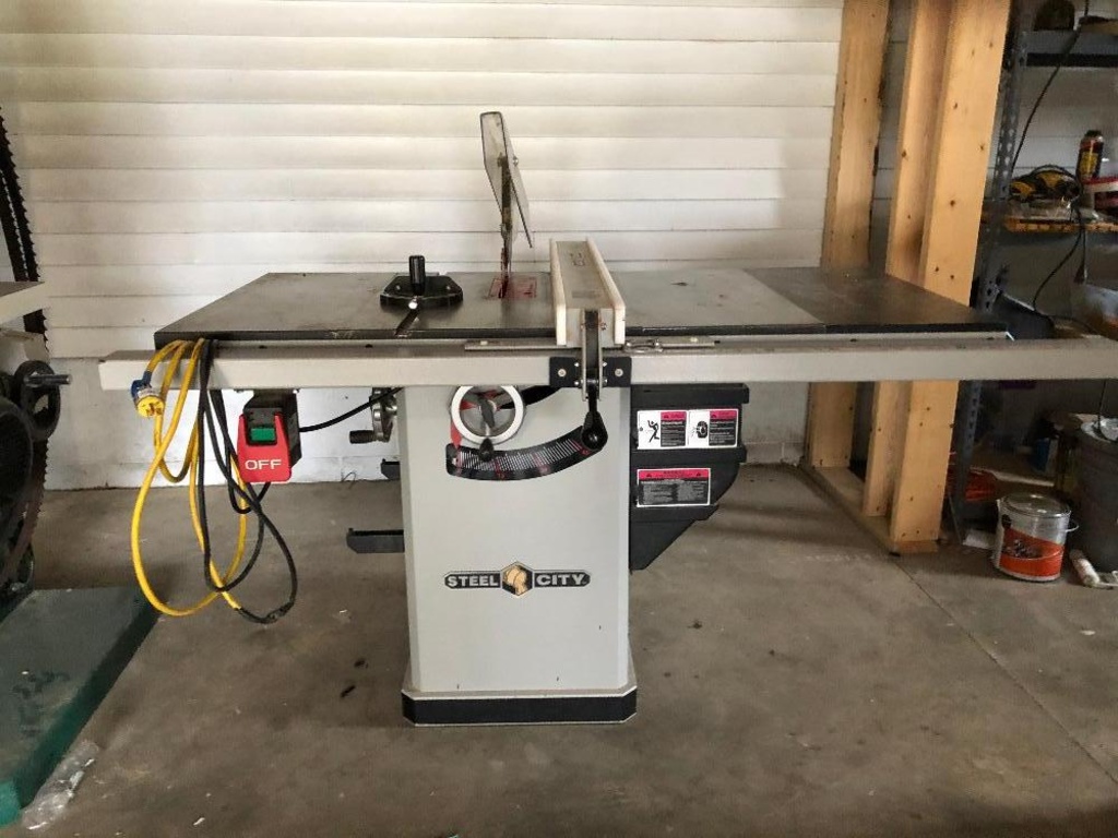 Steel City 10 175hp Cabinet Table Saw Industrial Machinery Equipment Manufacturing Millwork Woodworking Online Auctions Proxibid