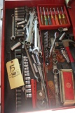 Contents Of Drawer Including Nut Drivers, Snap-On Wrenches, Snap-On Sockets, Snap-On Ratchet