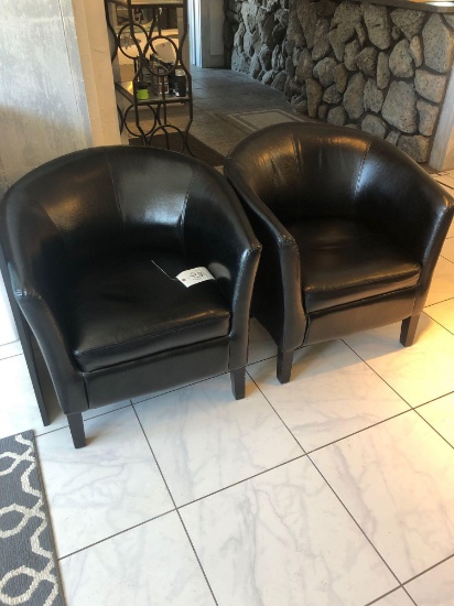 2 Leather Arm Chairs