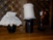 Crock Jug Lamp, (2) Oil Lamps