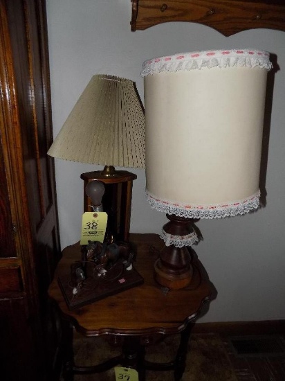 Wood Lamp, Plastic Horse Lamp