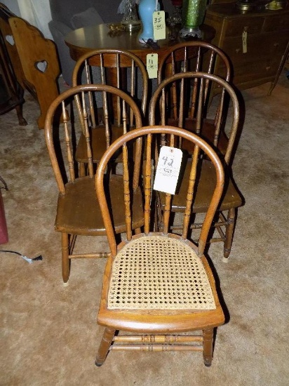 (7) Curve Bent Wood Chair