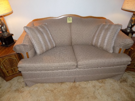 Broyhill Wood Trimmed Love Seat