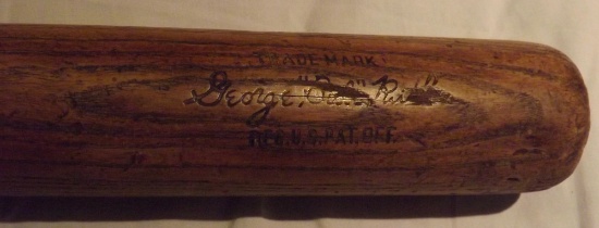 GEORGE "BABE" RUTH H&B LOUISVILLE SLUGGER 125 BAT,  SIGNATURE MODEL