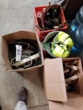 3 boxes of wire brushes, electrical cord, misc
