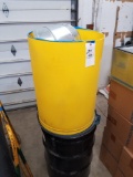 2 55 gallon drums with galvanized duct elbows