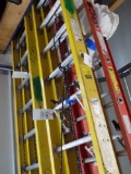 Werner 40' yellow fiberglass extension ladder